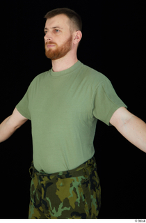 Victor army dressed green t shirt upper body 0002.jpg